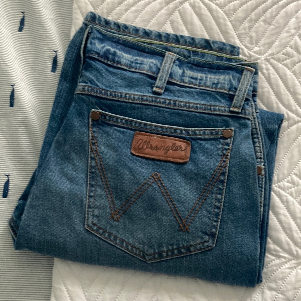 Wrangler Men's Slim Straight Blue Jeans